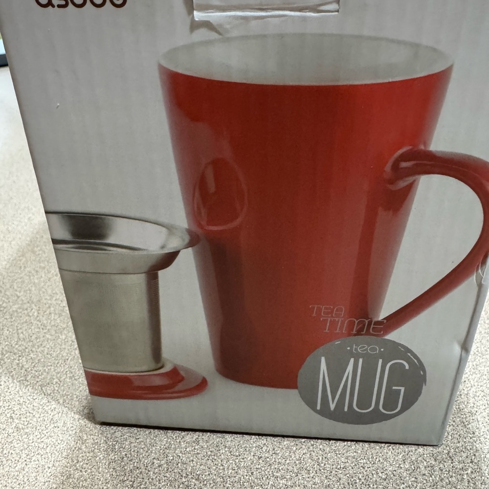 Red Tea Mug with Infuser
